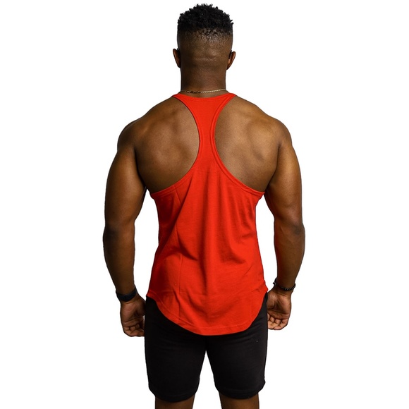 Men's Gym Stringer Tank Top Y-Back Bodybuilding Workout Muscle Cut Shirt Fitness - Picture 3 of 4